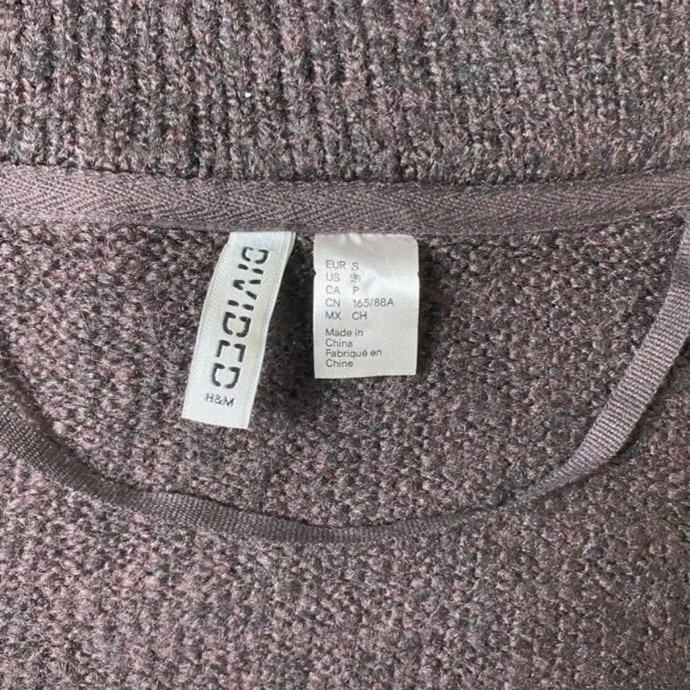 Cozy H&M Brown Zip Sweater- size S